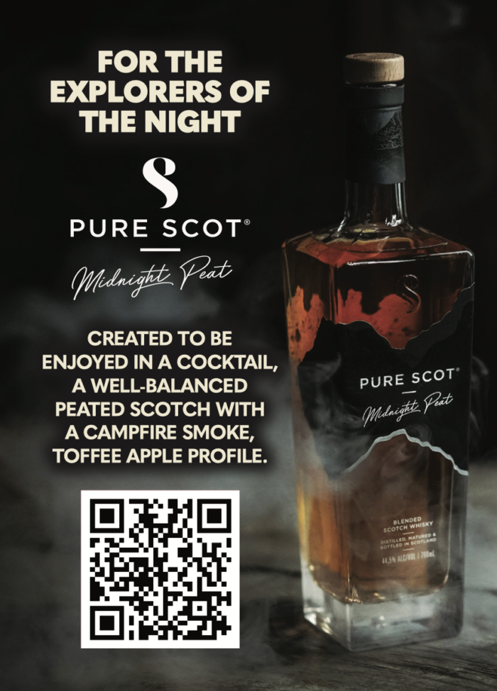 Bladnoch Pure Scot Midnight Peat Shelf Talker (3"x4.25")